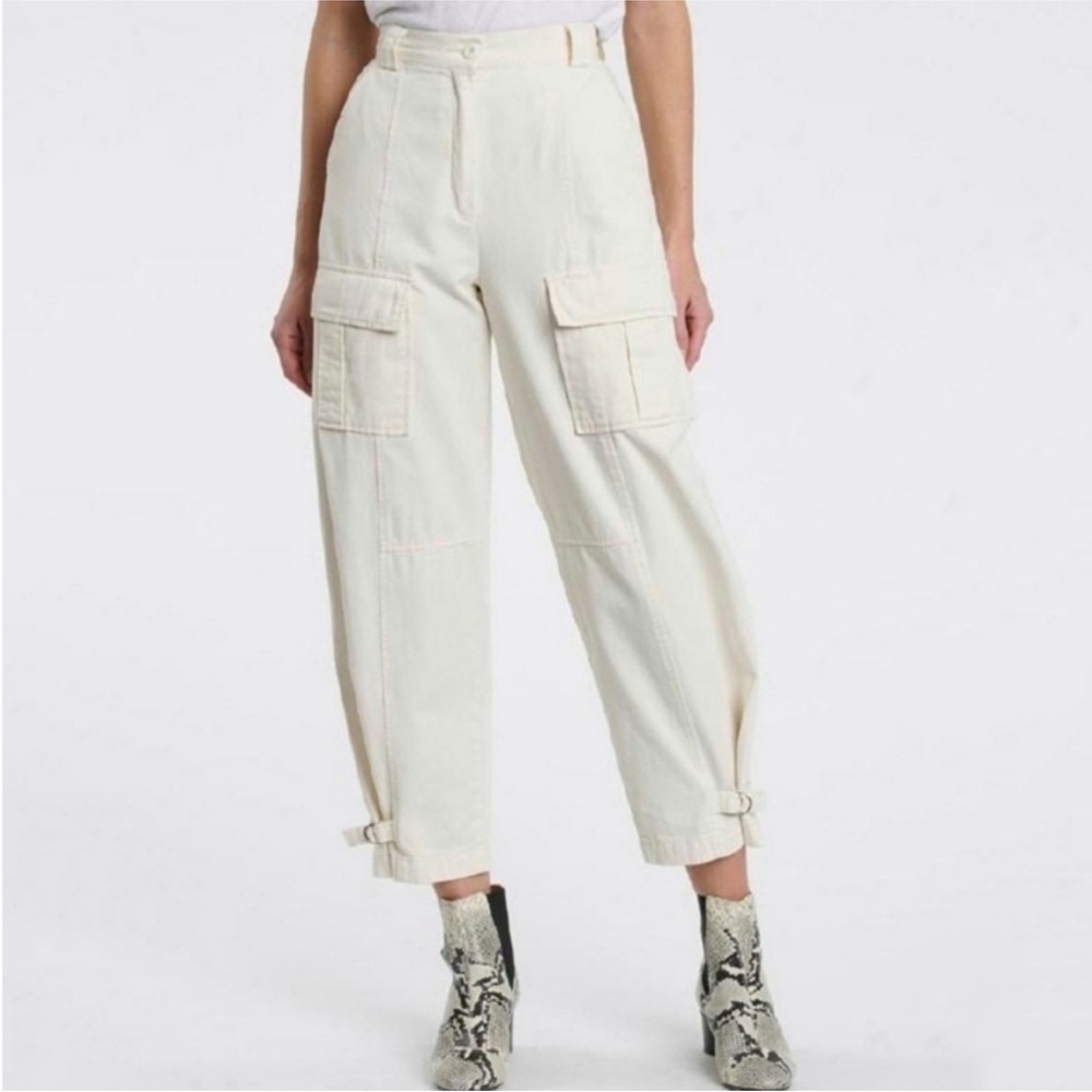 Pistola‎ Morgan Cargo High Rise Pants in Cream - size 25